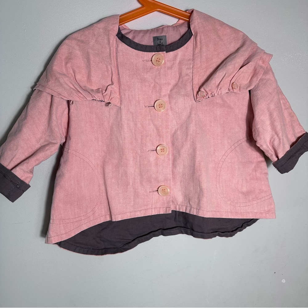 Pink Kids jacket Blouse Button Front